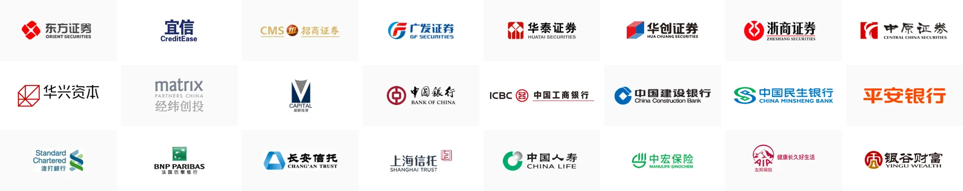 金融客户Logo墙